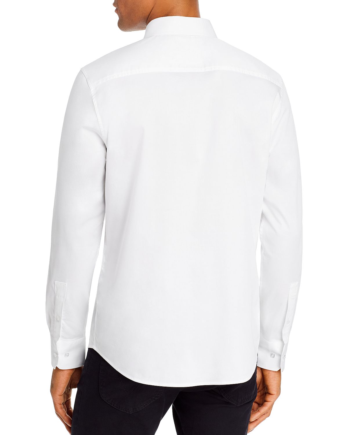 Karl Lagerfeld Paris Logo Patch Slim Fit Shirt White