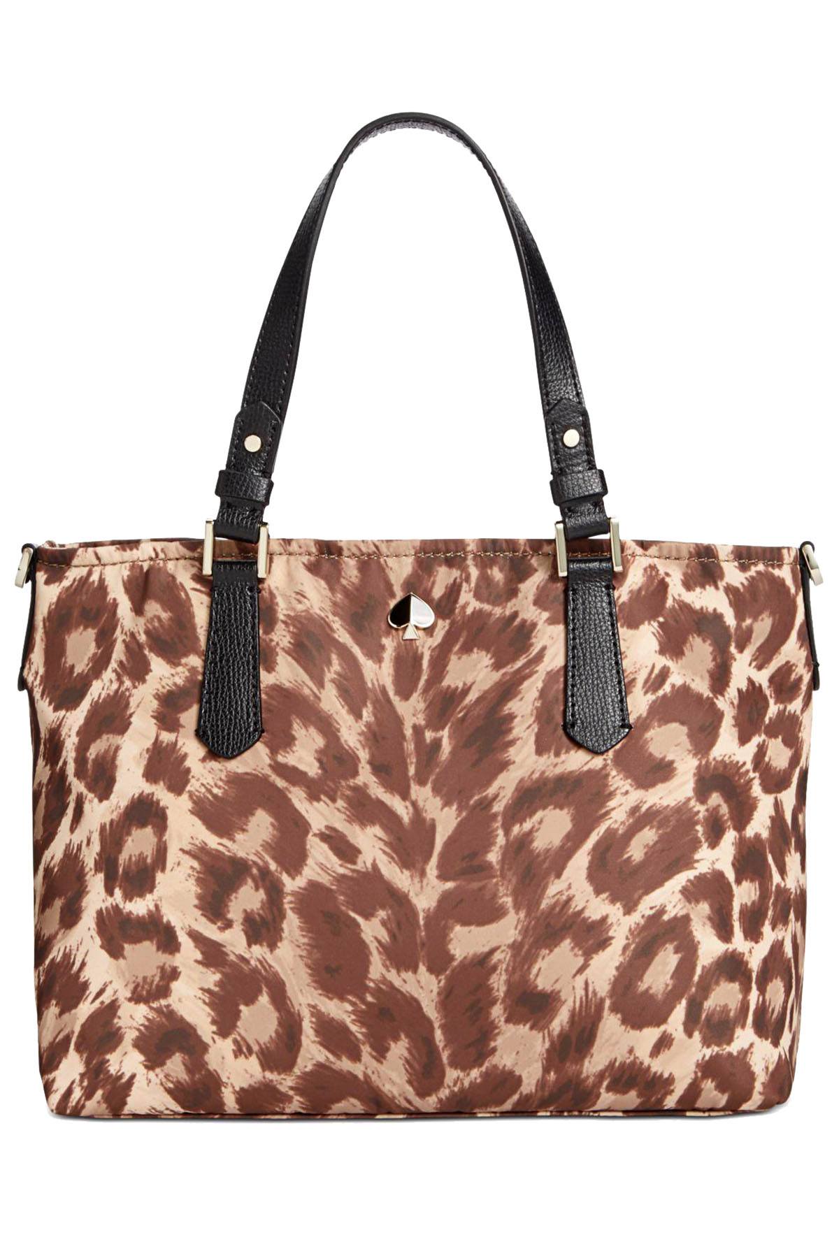 Kate Spade New York Taylor Leopard Small Crossbody Tote Bag in Natural