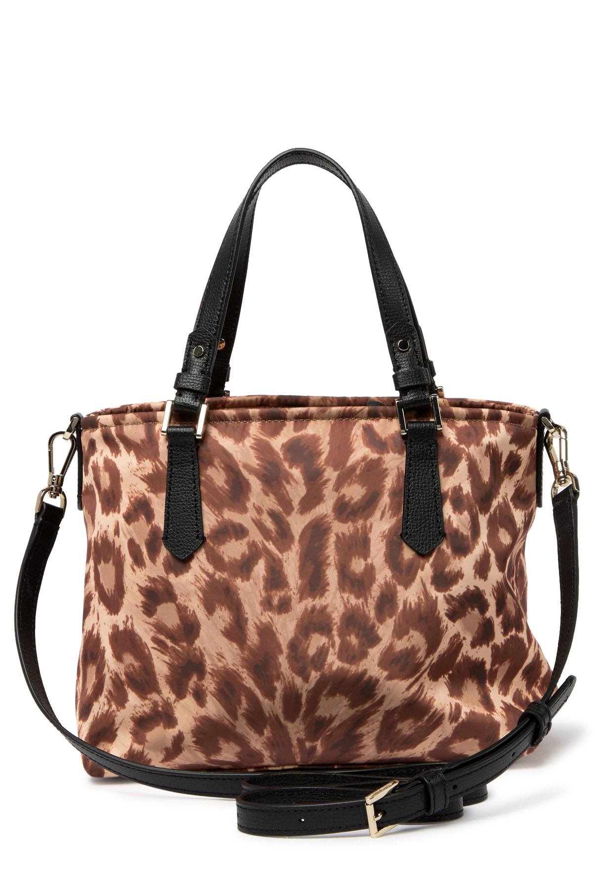 Kate Spade New York Taylor Leopard Small Crossbody Tote Bag in Natural