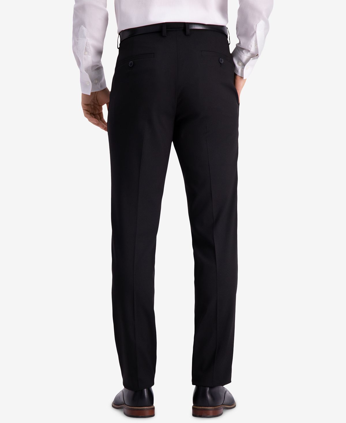 Kenneth Cole Reaction Slim-fit Shadow Check Dress Pants Black