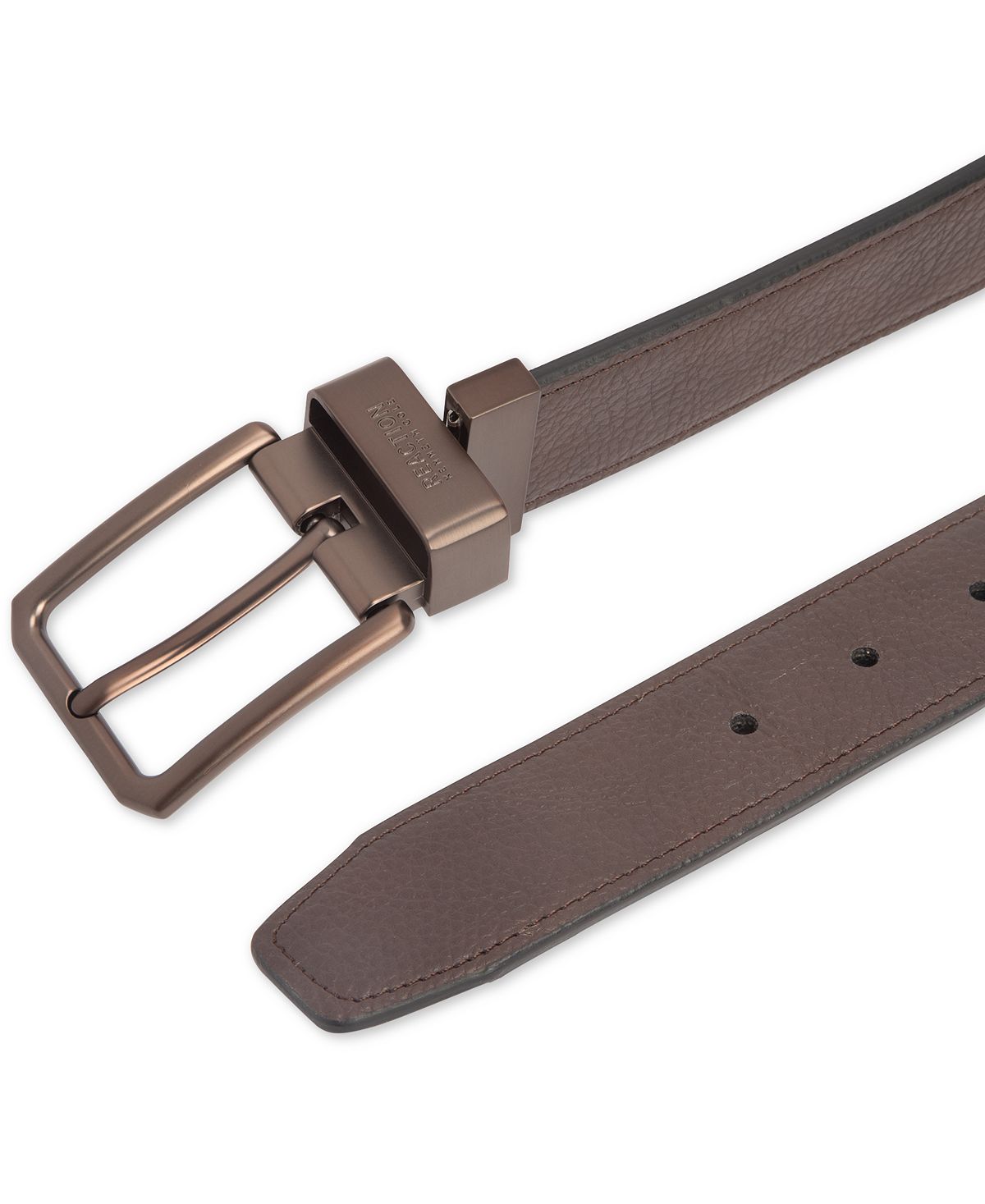 Kenneth Cole Reaction Stretch Reversible Belt Brown/black