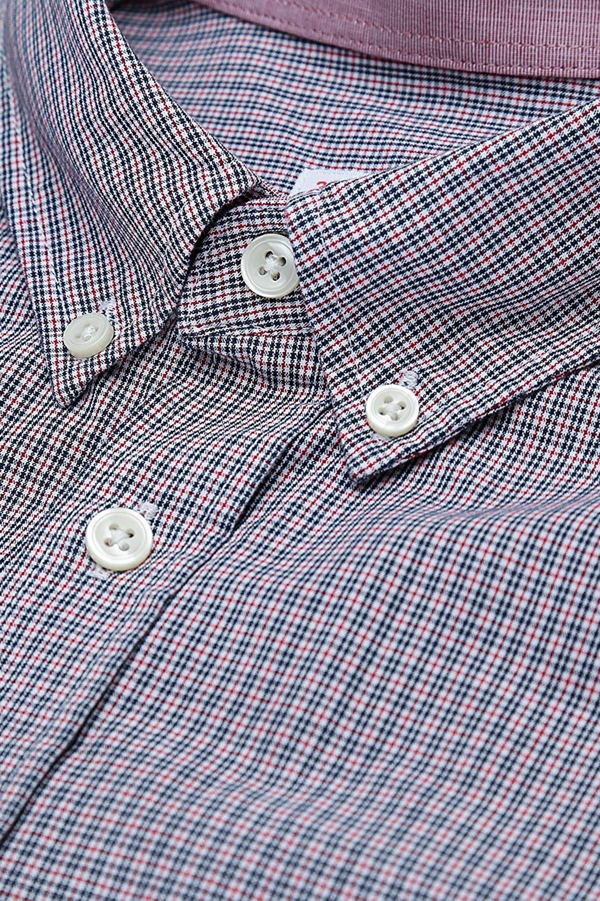 Lacoste Boreal-Blue/White Regular Fit Woven Shirt