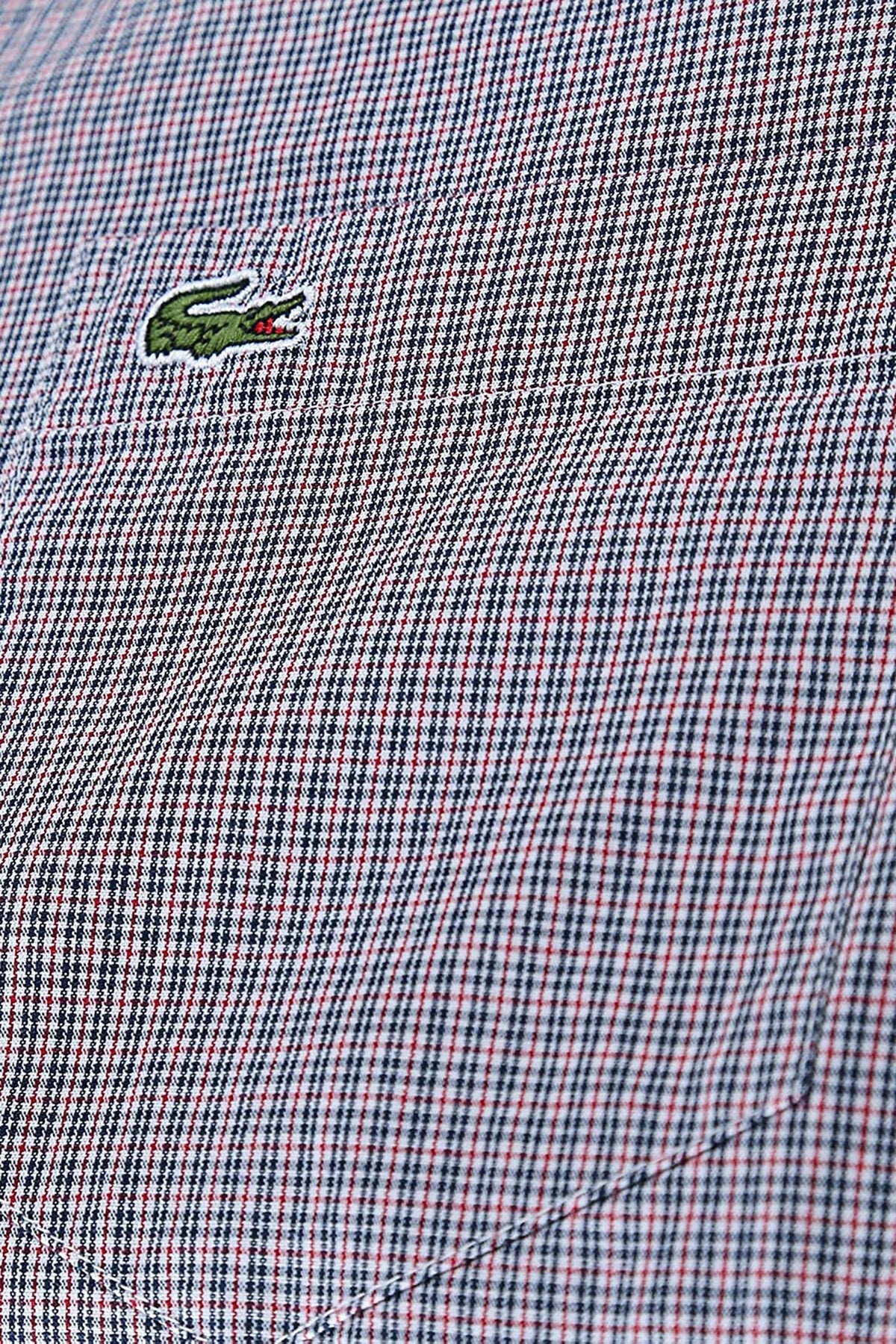 Lacoste Boreal-Blue/White Regular Fit Woven Shirt