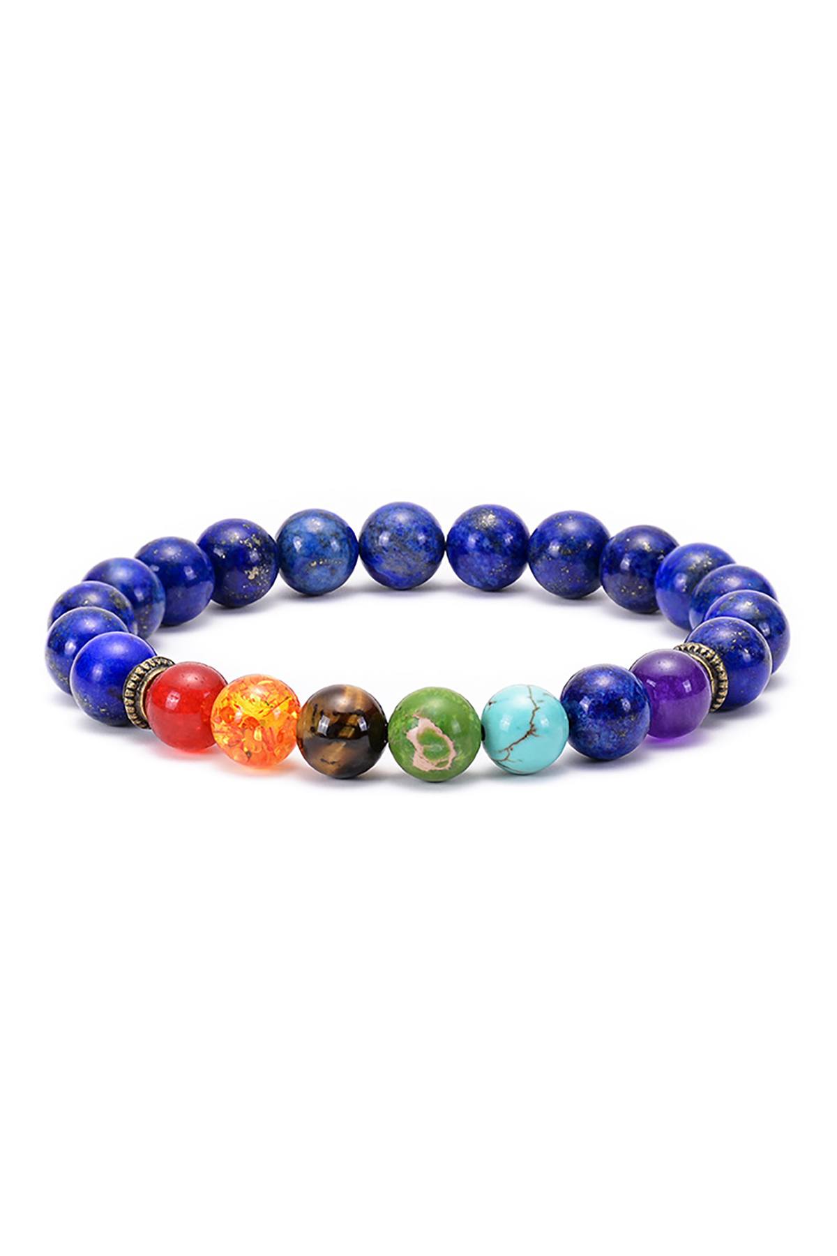 Lapis Lazuli Third Eye 7-Chakra Reiki Healing Bracelet