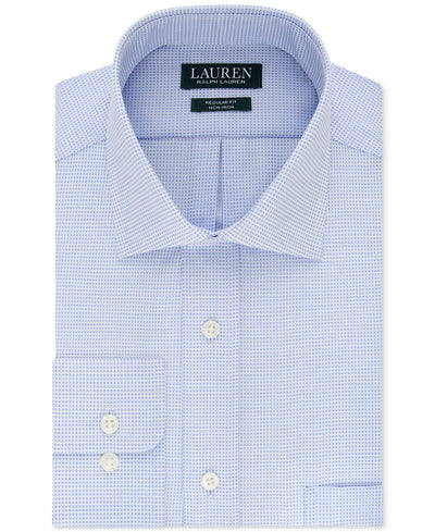 Lauren Ralph Lauren Classic-fit Solid Dress Shirt Blue Mist