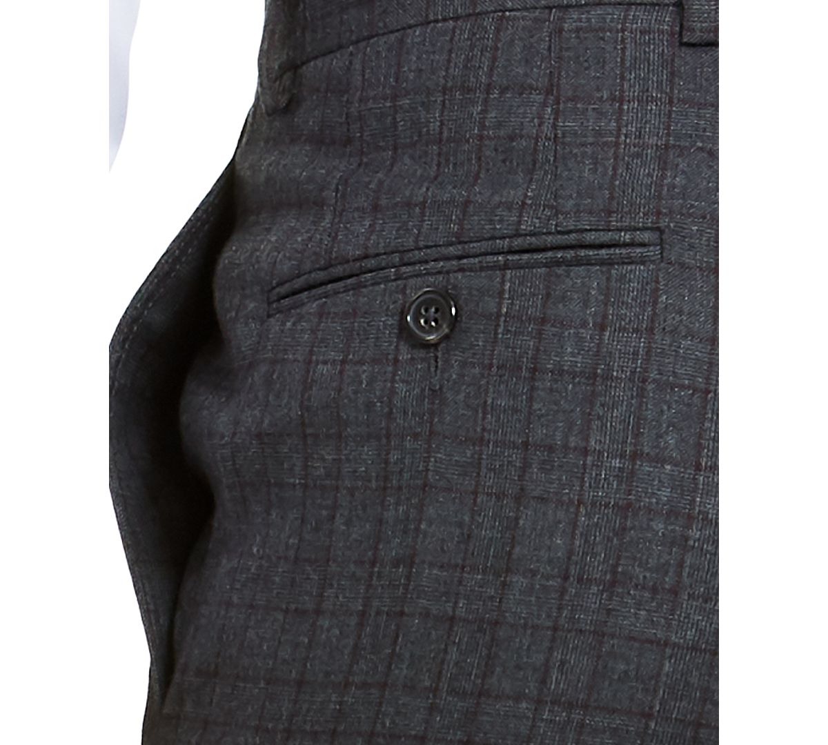 Lauren Ralph Lauren Classic-fit Stretch Check Flannel Dress Pants Grey