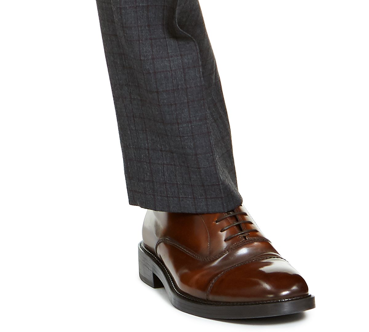 Lauren Ralph Lauren Classic-fit Stretch Check Flannel Dress Pants Grey