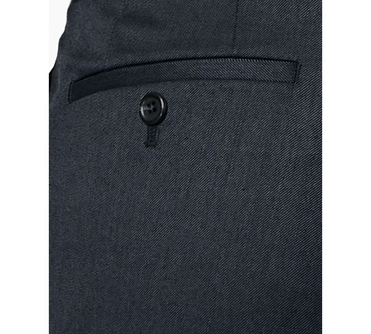 Lauren Ralph Lauren Classic-fit Ultraflex Stretch Micro-twill Pleated Dress Pants Navy