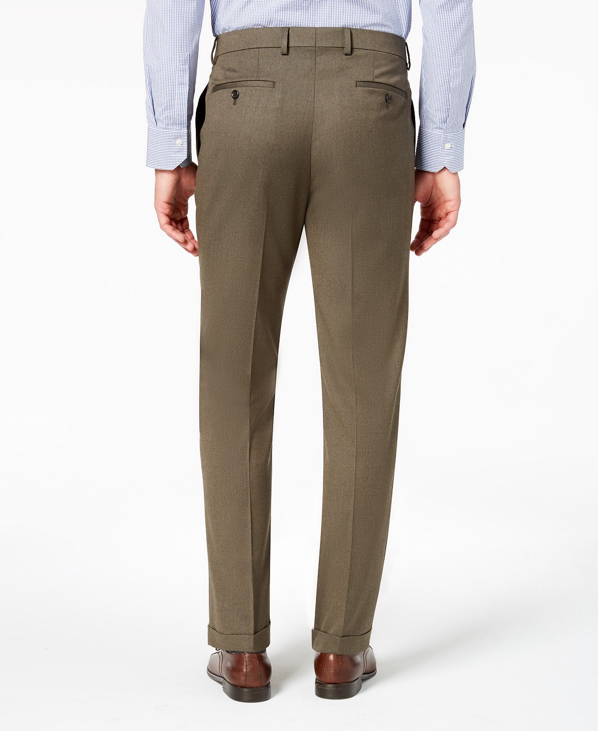 Lauren Ralph Lauren Classic-fit Ultraflex Stretch Micro-twill Pleated Dress Pants Taupe