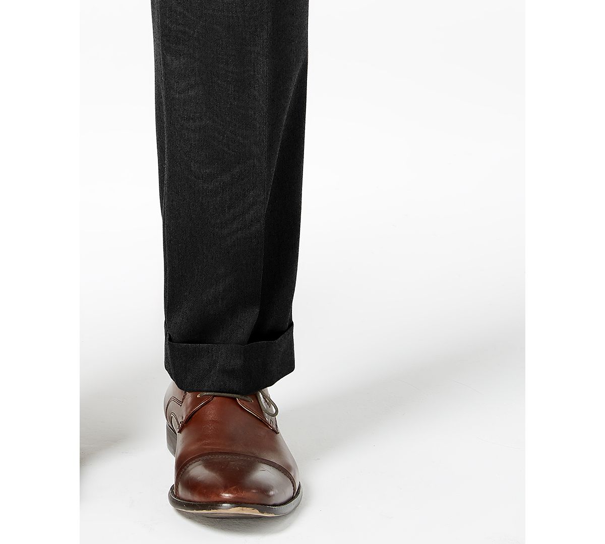 Lauren Ralph Lauren Classic-fit Ultraflex Stretch Micro-twill Pleated Machine Washable Dress Pants Black