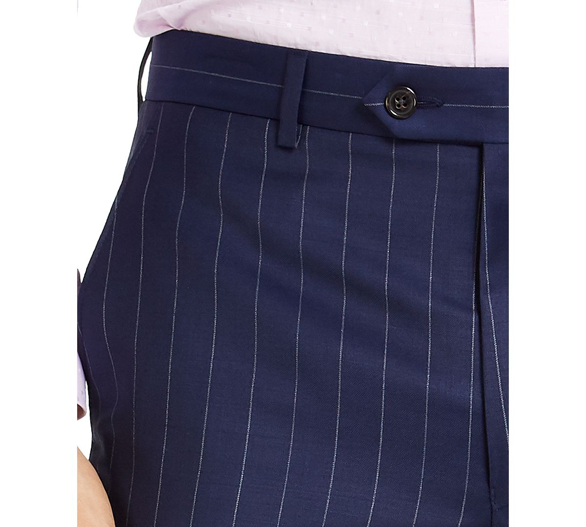 Lauren Ralph Lauren Classic-fit Ultraflex Stretch Navy Blue Stripe Suit Pants Navy