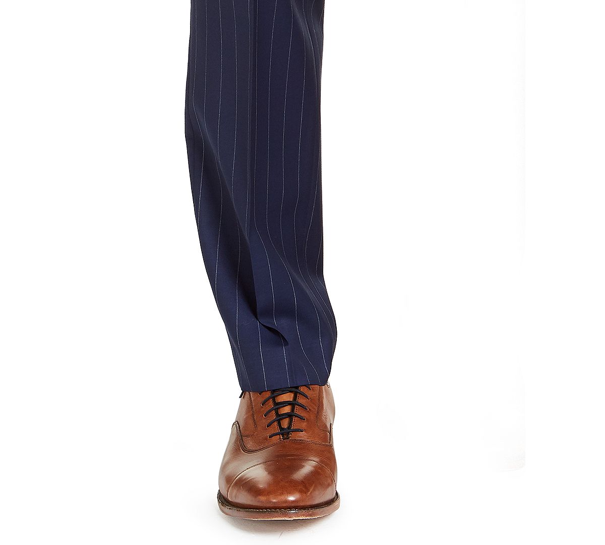 Lauren Ralph Lauren Classic-fit Ultraflex Stretch Navy Blue Stripe Suit Pants Navy