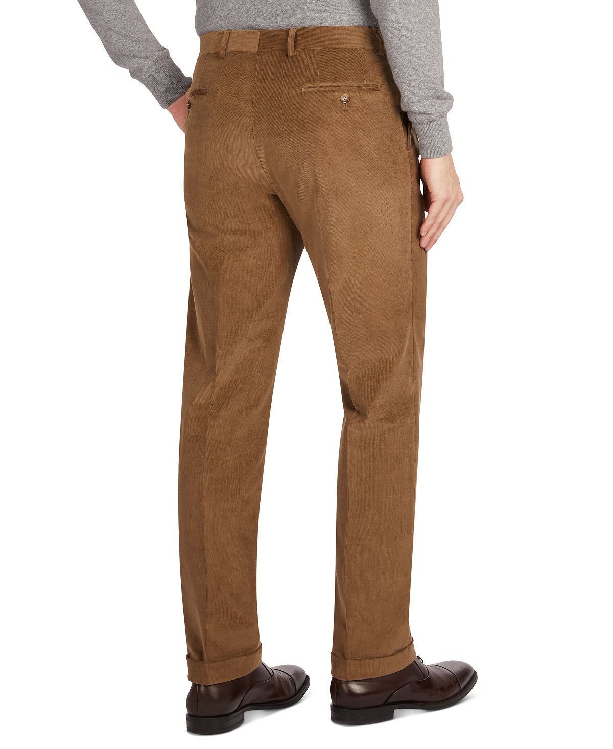 Lauren Ralph Lauren Classic/regular Fit Corduroy Double Reverse Pleated Dress Pants Camel