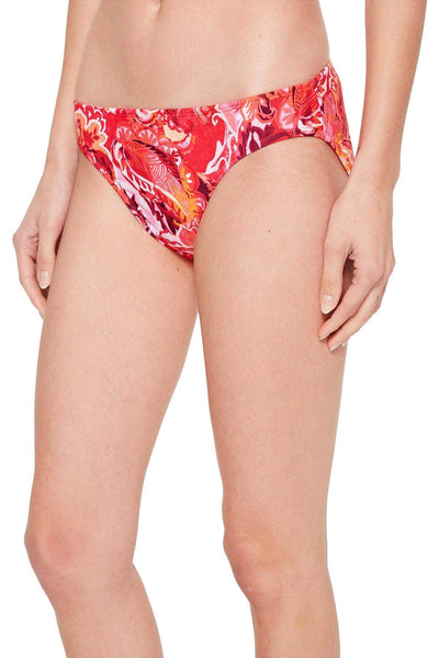 Lauren Ralph Lauren Exotic Paisley Hipster Bikini Bottom in Coral