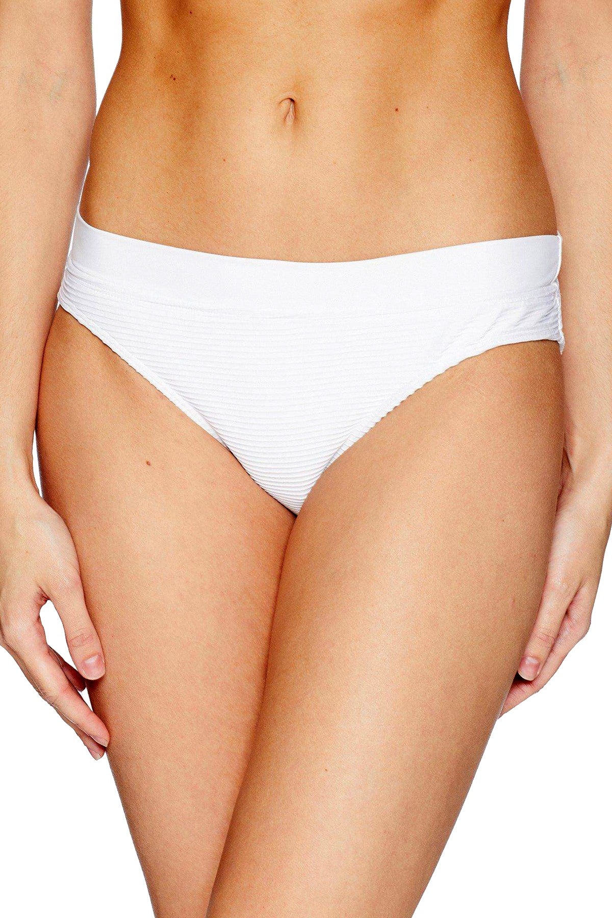 Lauren Ralph Lauren Rib Knit Bikini Bottom in White