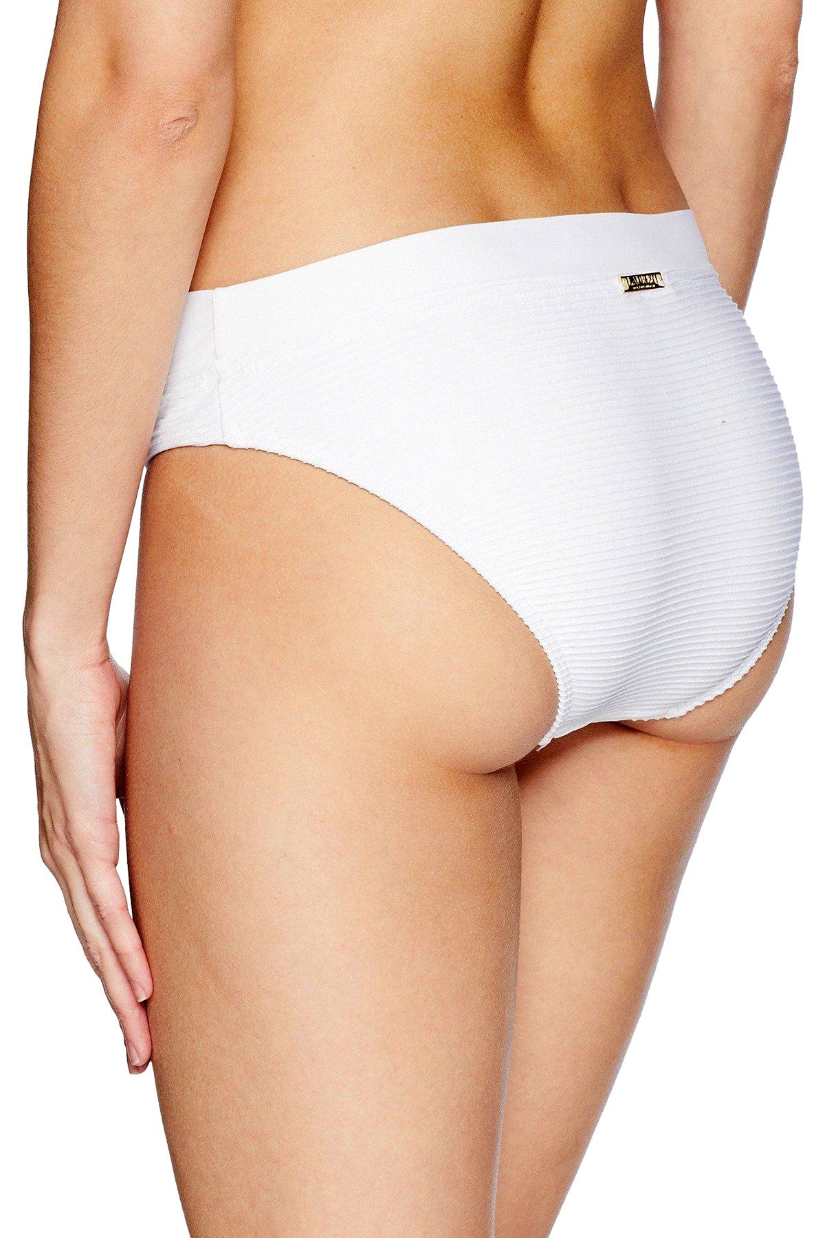 Lauren Ralph Lauren Rib Knit Bikini Bottom in White