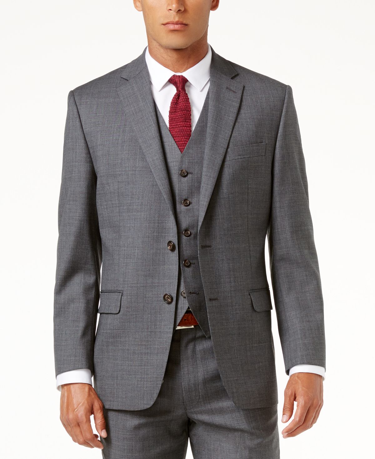Lauren Ralph Lauren Solid Ultraflex Classic-fit Wool Jacket Grey