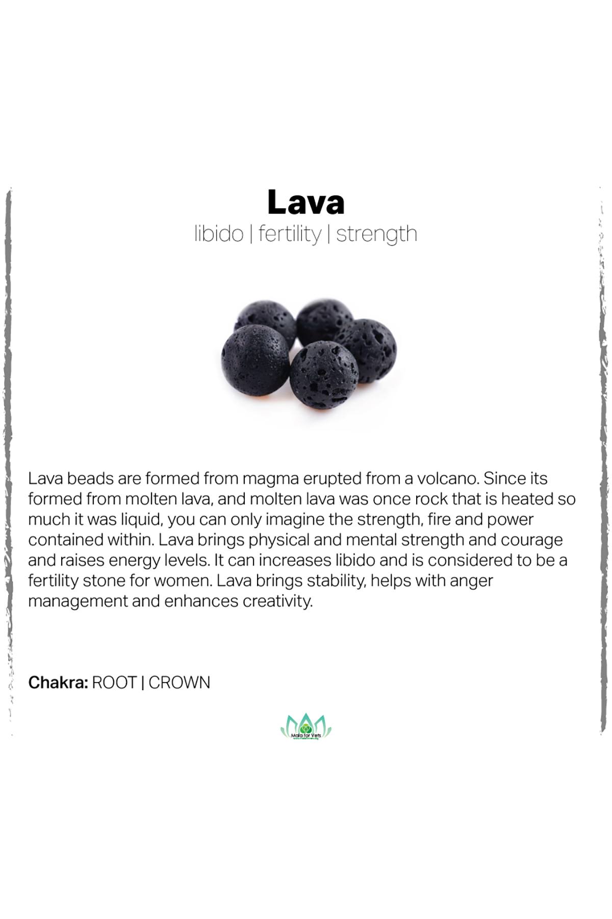 Lava Stone 7-Chakra Reiki Healing Bracelet