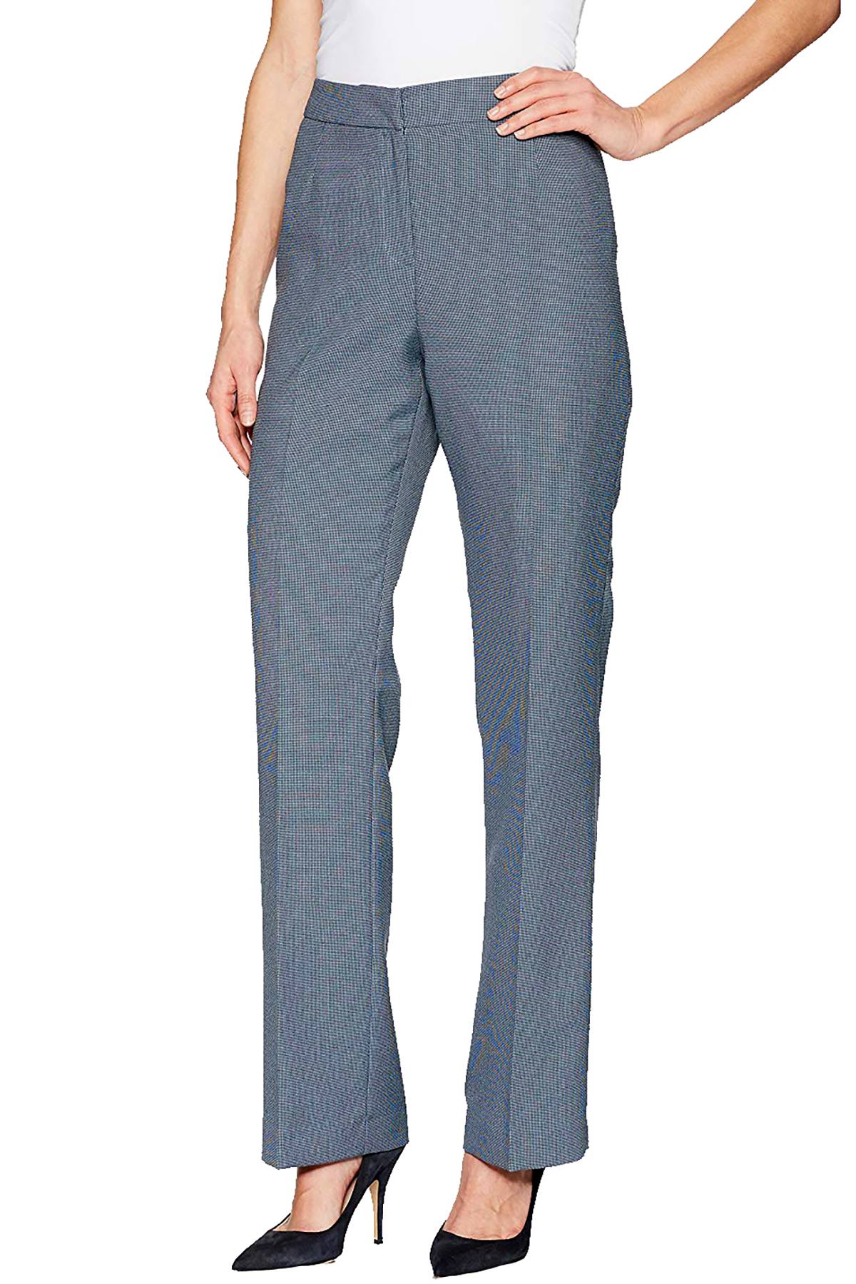 Le Suit Blue-Iris Pindot Slightly-Flared Suit Pant