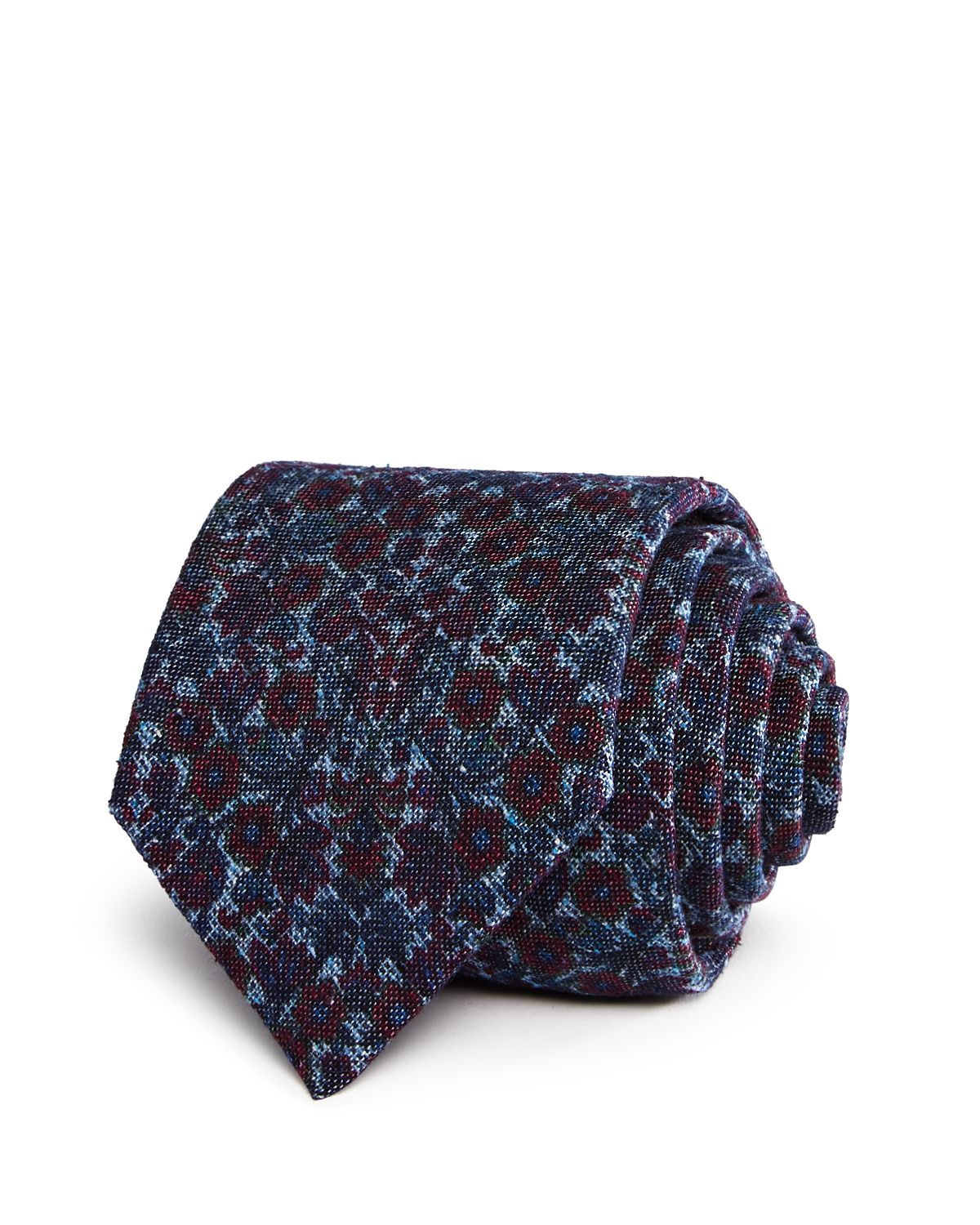 Ledbury Eldon Floral Damask Classic Tie Dark Purple
