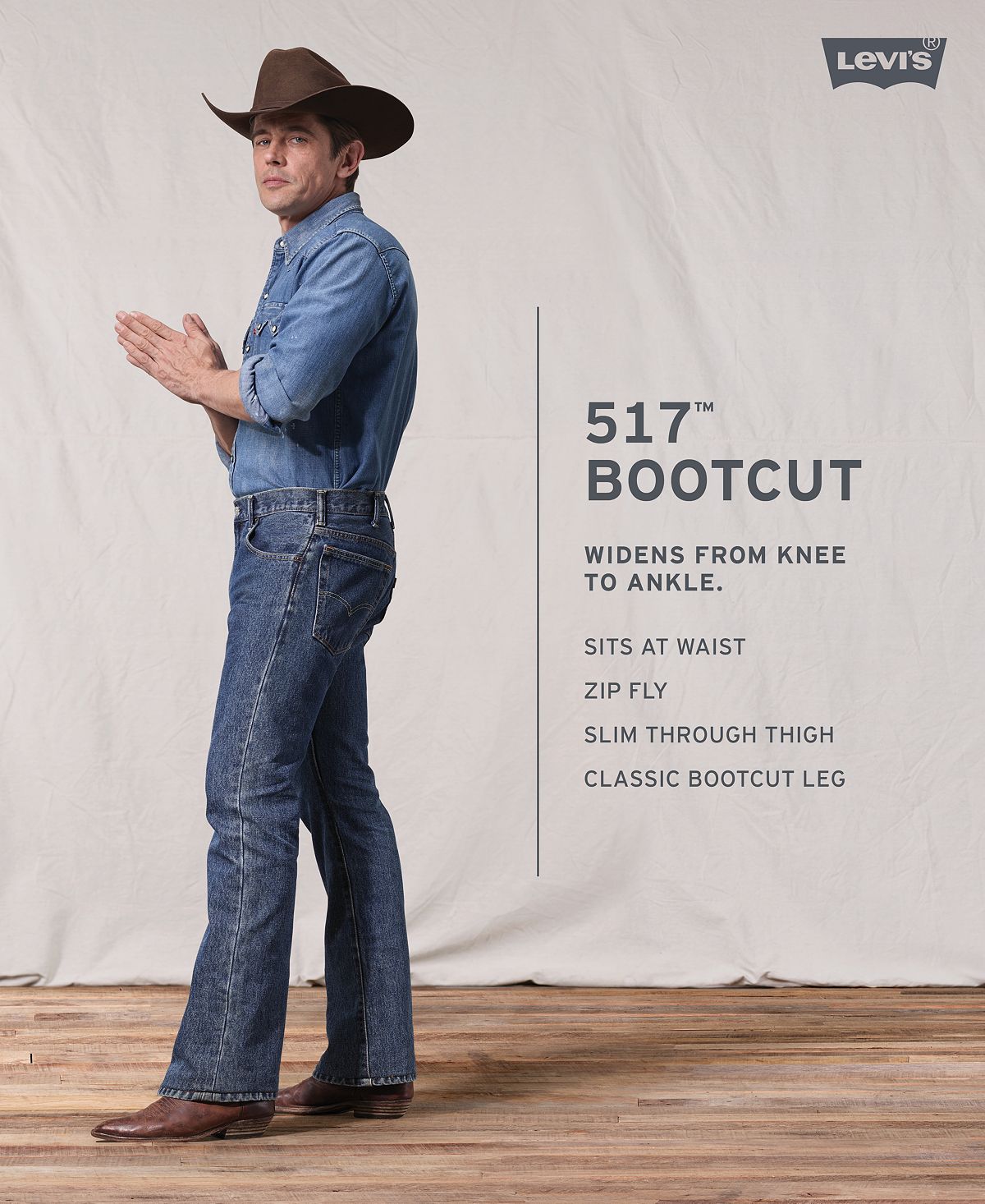 Levi's 517 Bootcut Fit Jeans Black