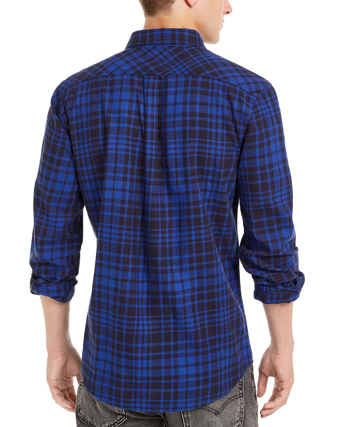 Levi's Alban Plaid Flannel Shirt Night Sky