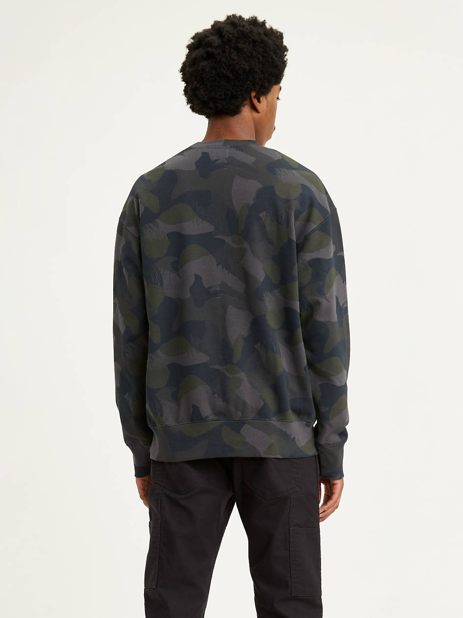 Levi's Authentic Logo Crewneck Sweatshirt Black Camo