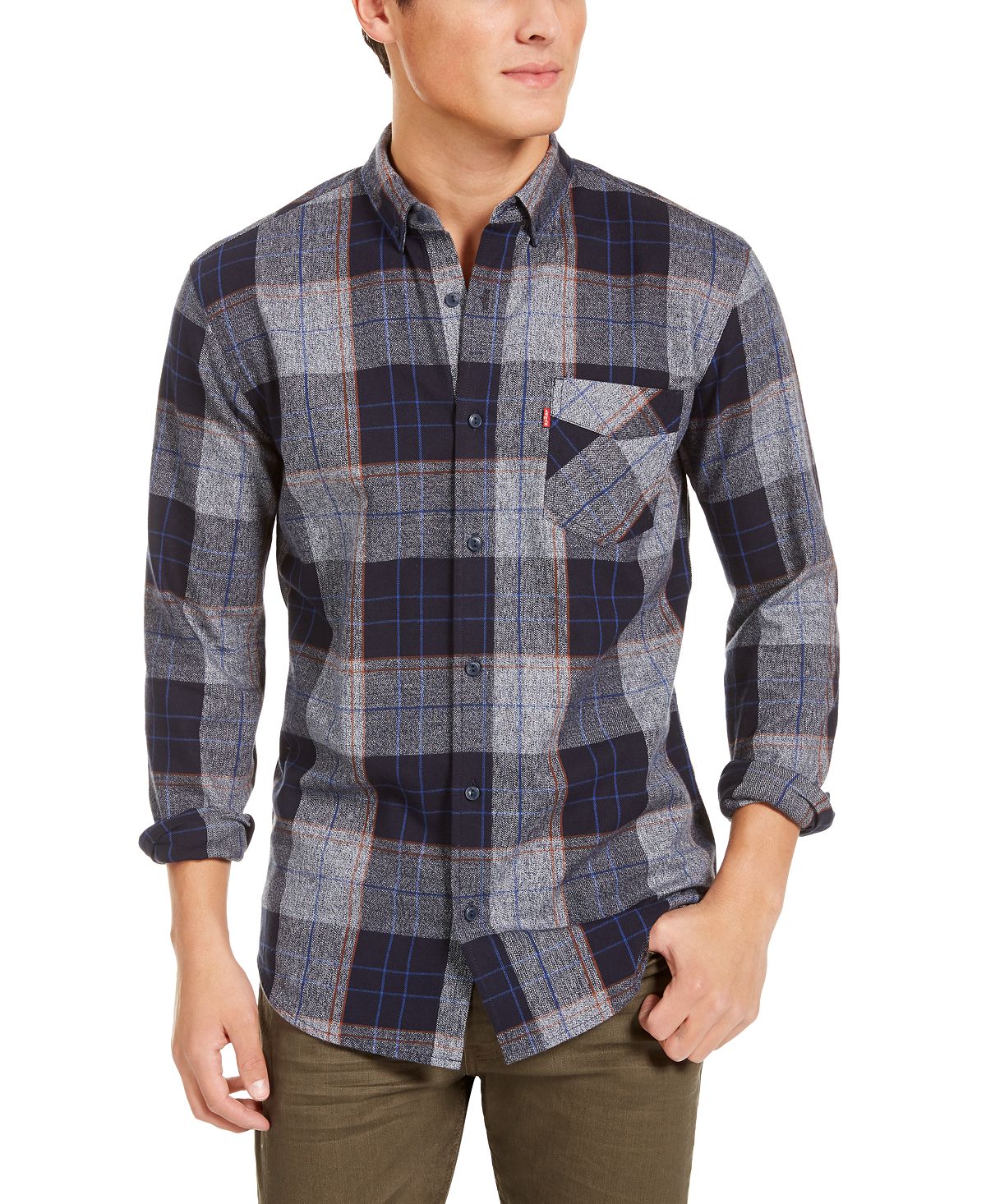 Levi's Booth Regular-fit Plaid Flannel Shirt Night Sky