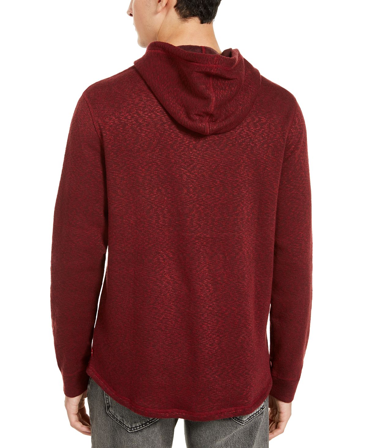 Levi's Cash Textured Fleece Hoodie Cabernet