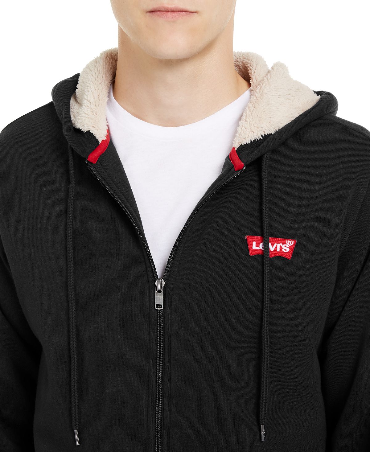 Levi's Fleece-lined Zip-front Hoodie Caviar