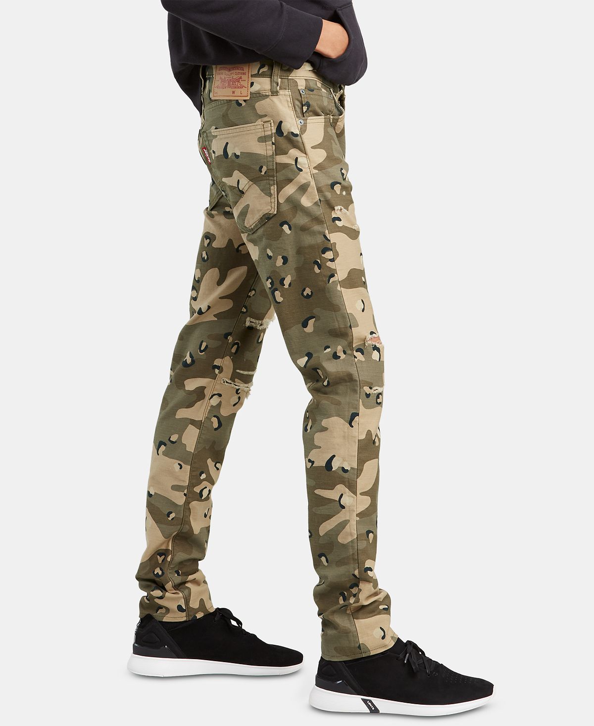 Levi's Leopard Camo Tapered Fit Lo Ball Stacked Jeans Leopard Camo