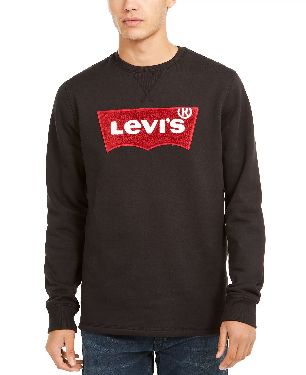 Levi's Logo Graphic Crewneck Sweatshirt Caviar