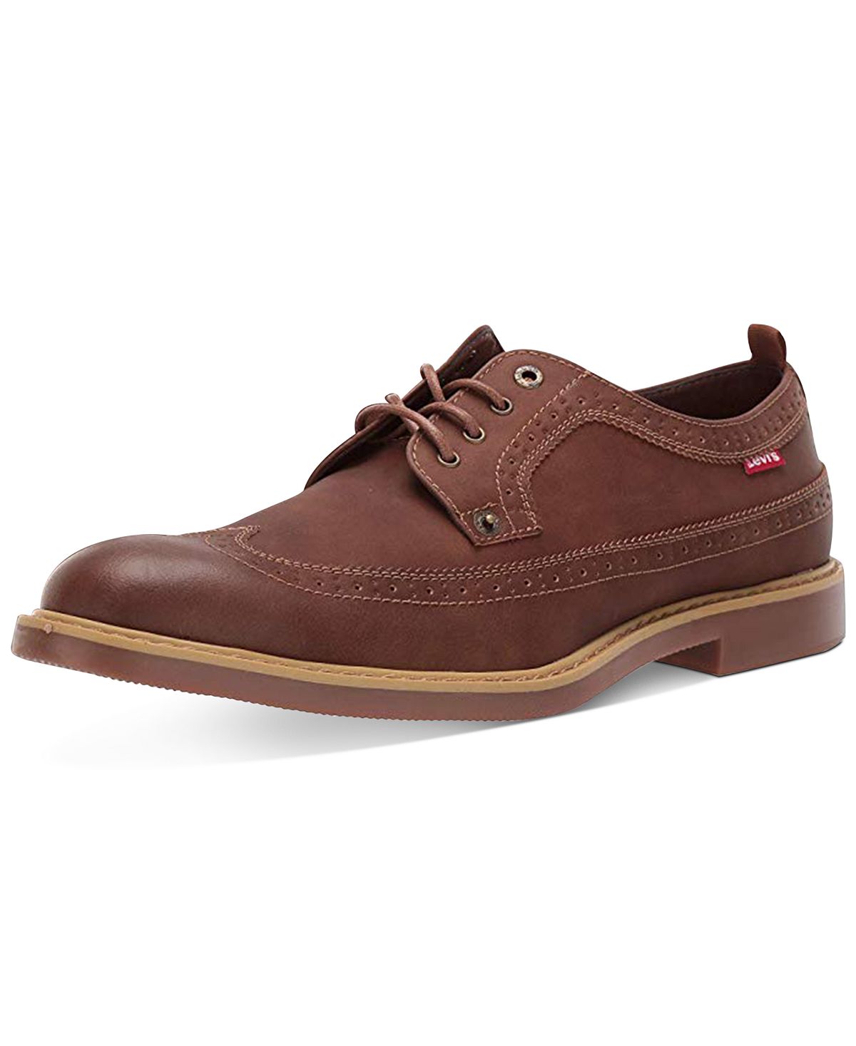 Levi's Tindal Ul Wingtip Oxfords Dark Tan