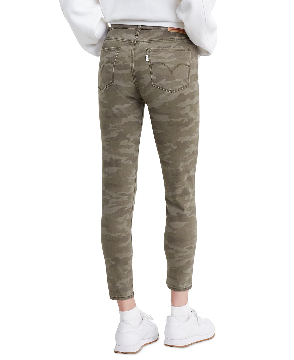 Levi's wo 720 Cropped Super-skinny Jeans Hypersoft Tamburitza Green Camo