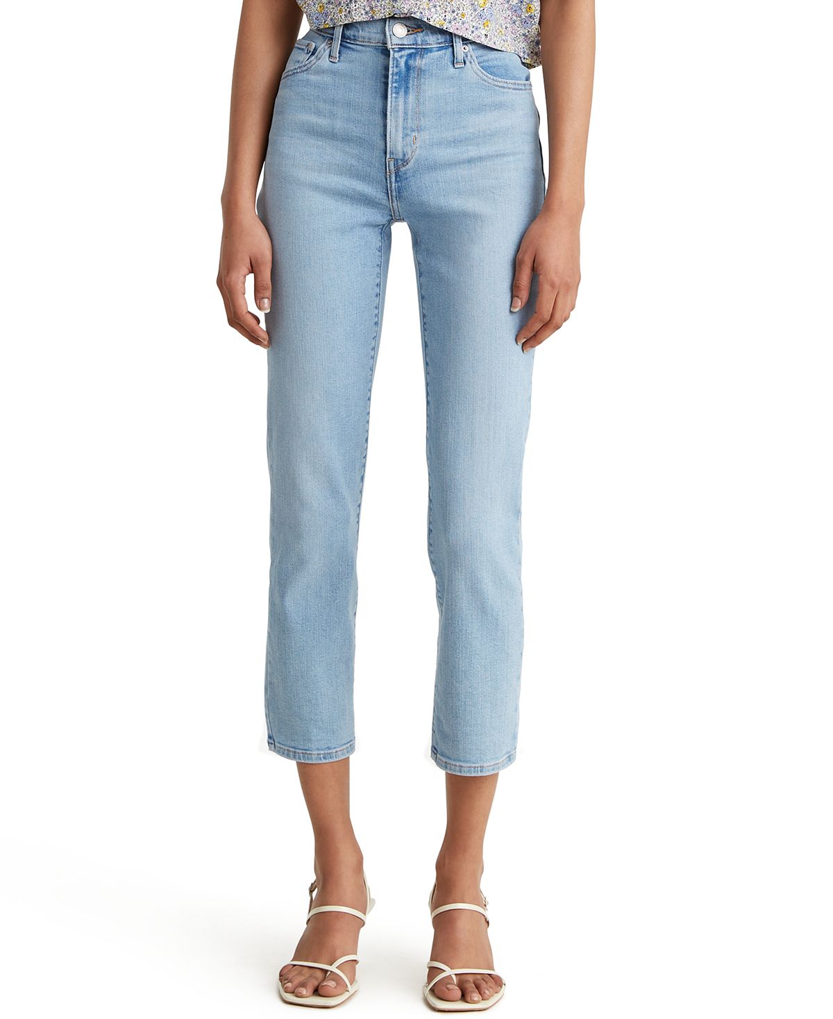 Levi's wo 724 Straight-leg Cropped Jeans Azure Fain