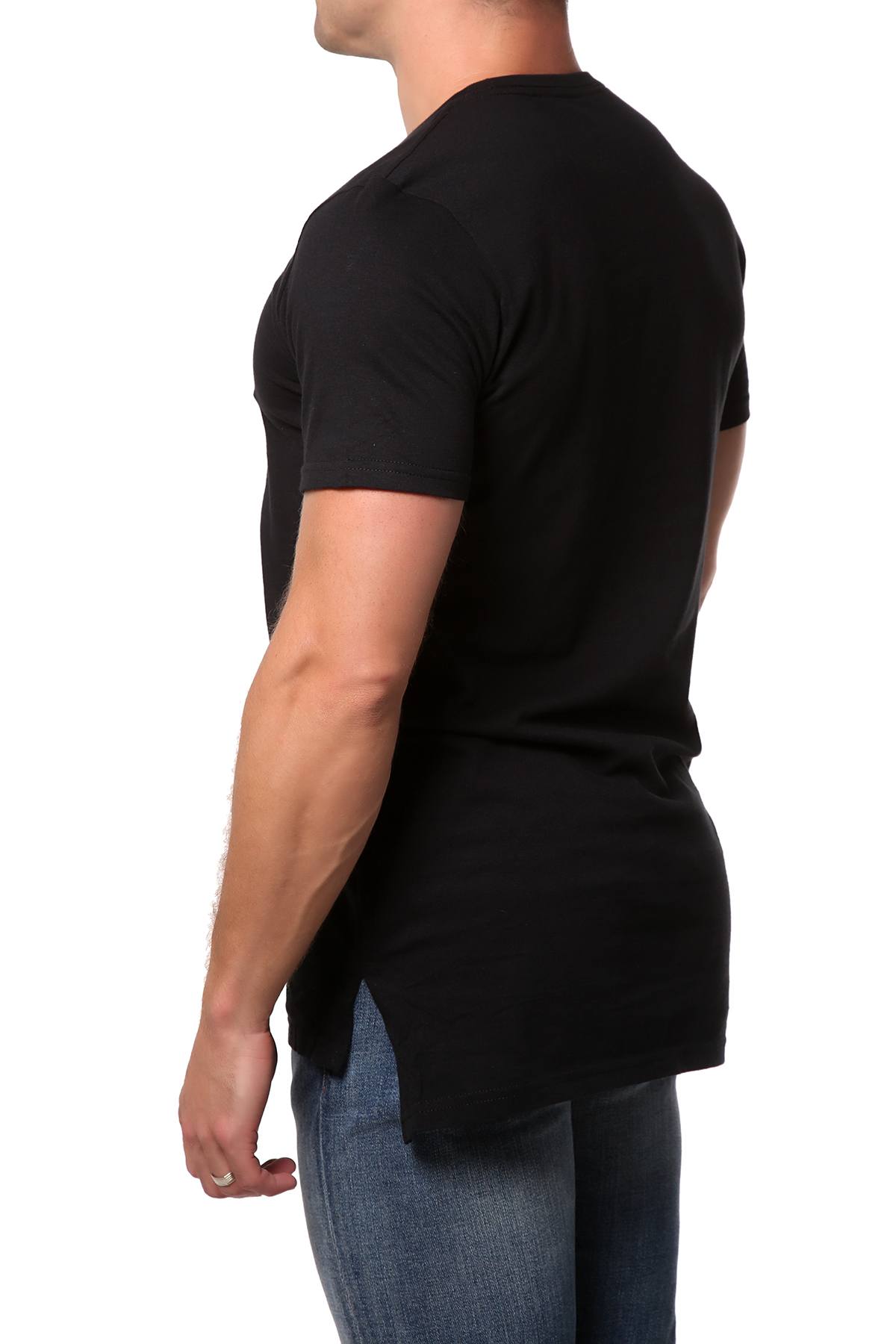 Lick Black Long Cotton Graphic Tee