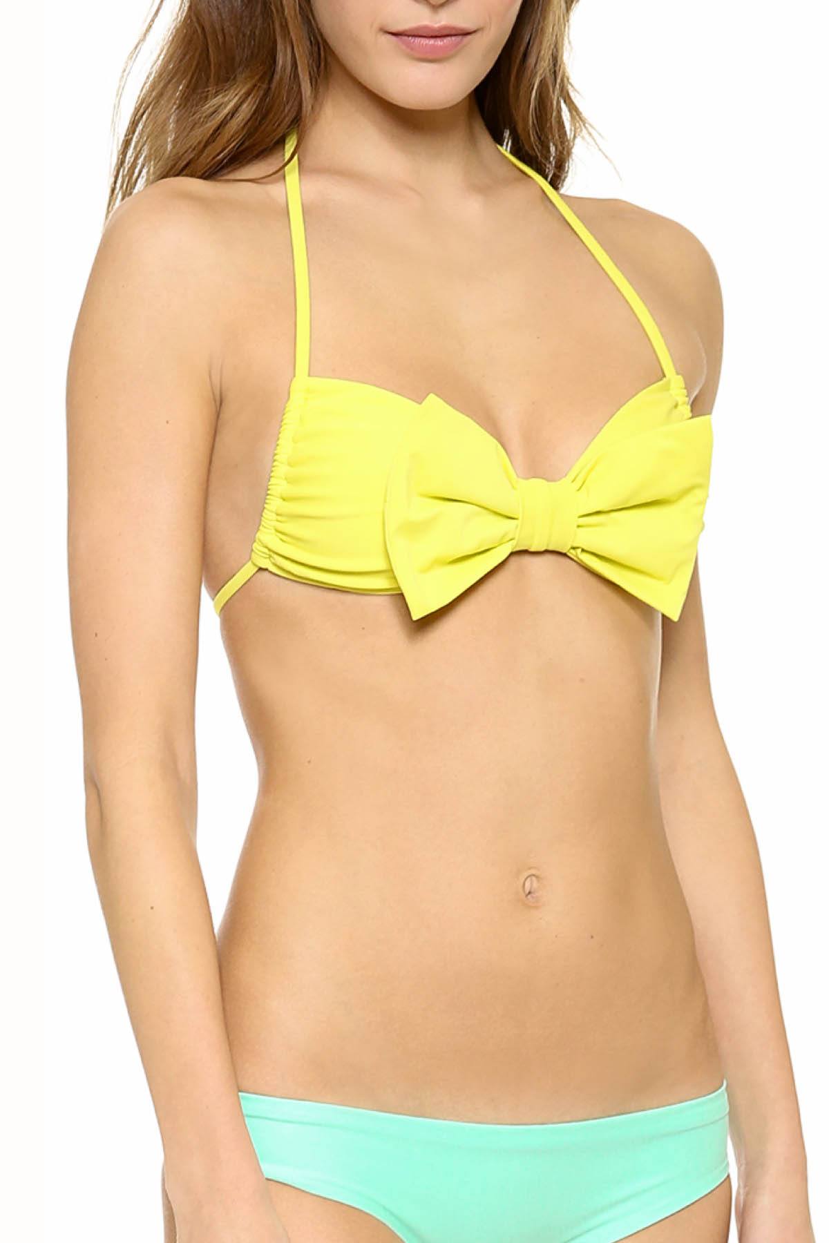 Lolli Citron Big Bow Bandeau Top