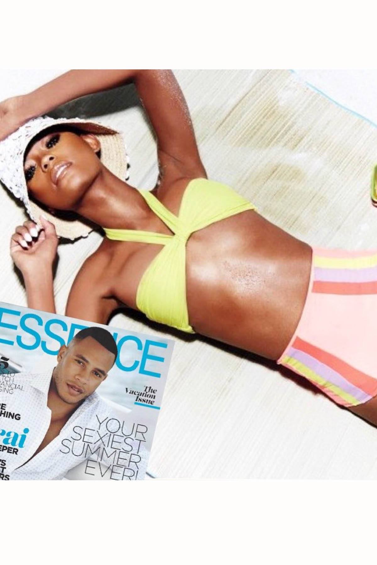 Lolli Coral & Stripes High Waisted Bottom