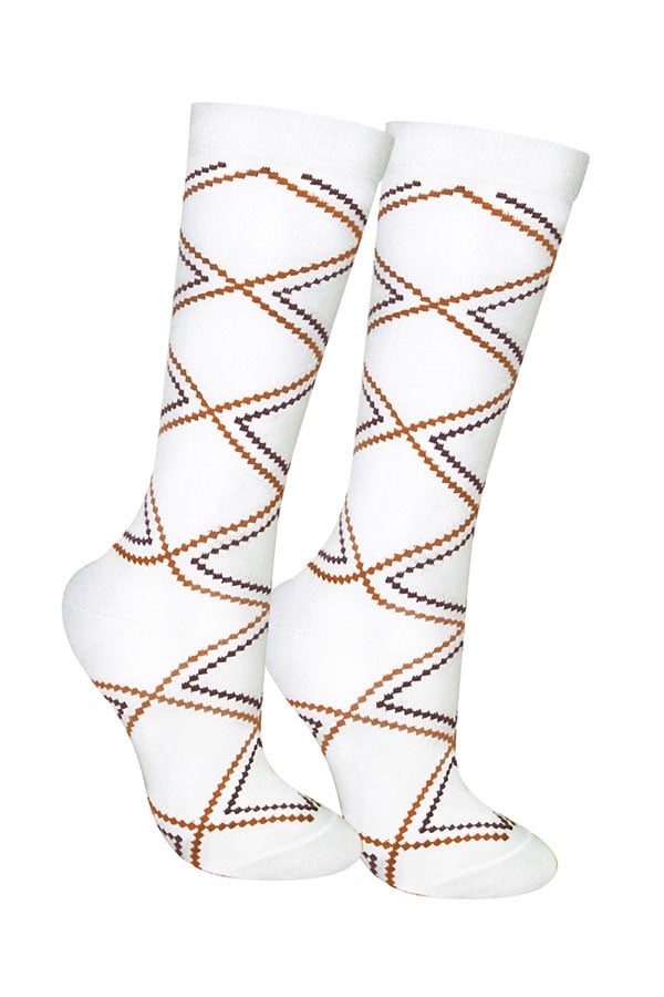 Lucci Beige Spring Break Calf High Sock