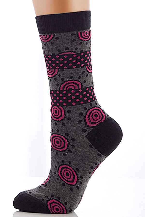 Lucci Charcoal Akira Crew Sock