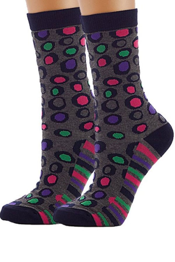 Lucci Charcoal Rocks Crew Sock