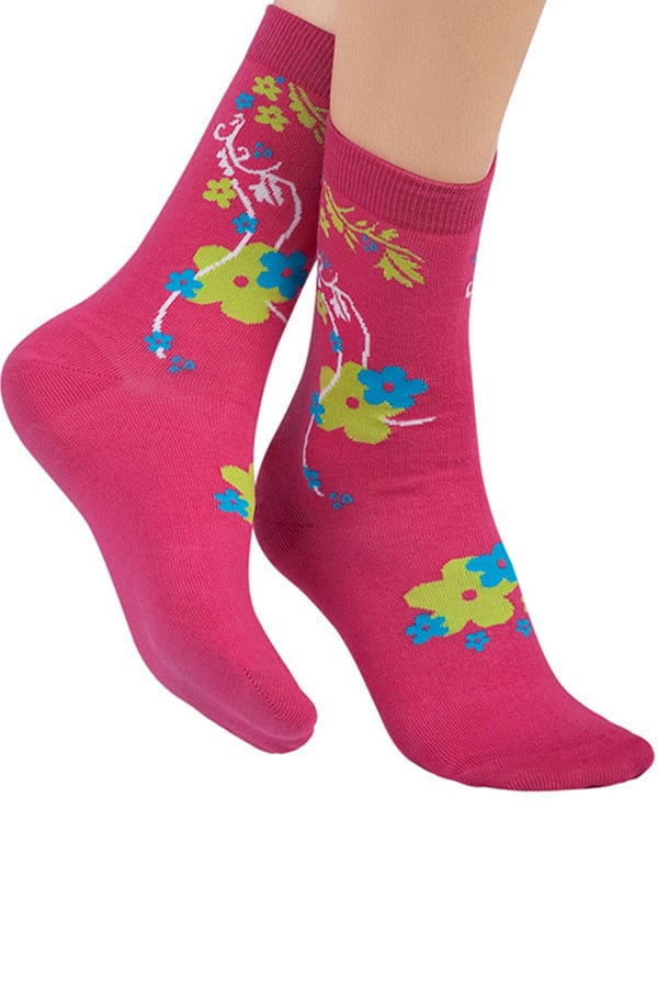 Lucci Pink Azalea Crew Sock