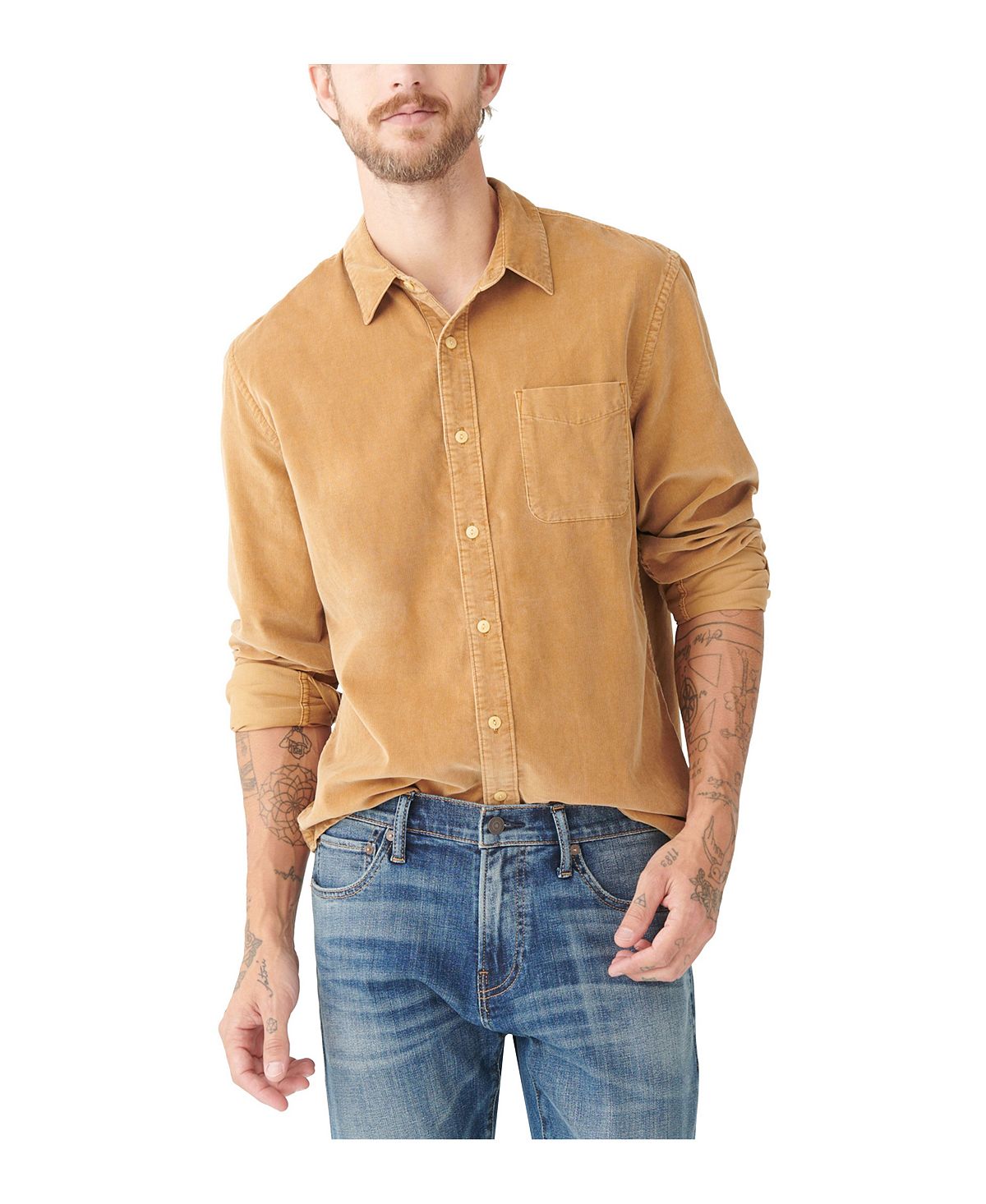 Lucky Brand San Gabriel 1 Pocket Shirt Rust