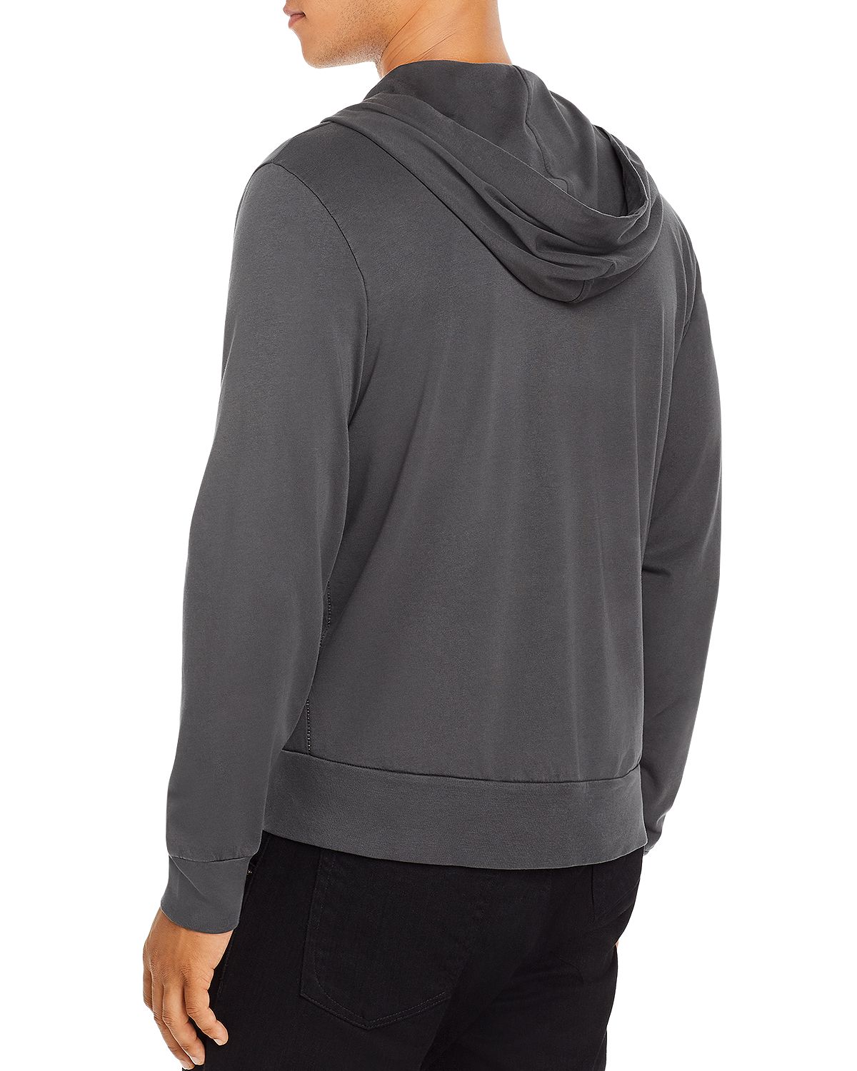 M Singer Cotton Zip Hoodie Charcoal