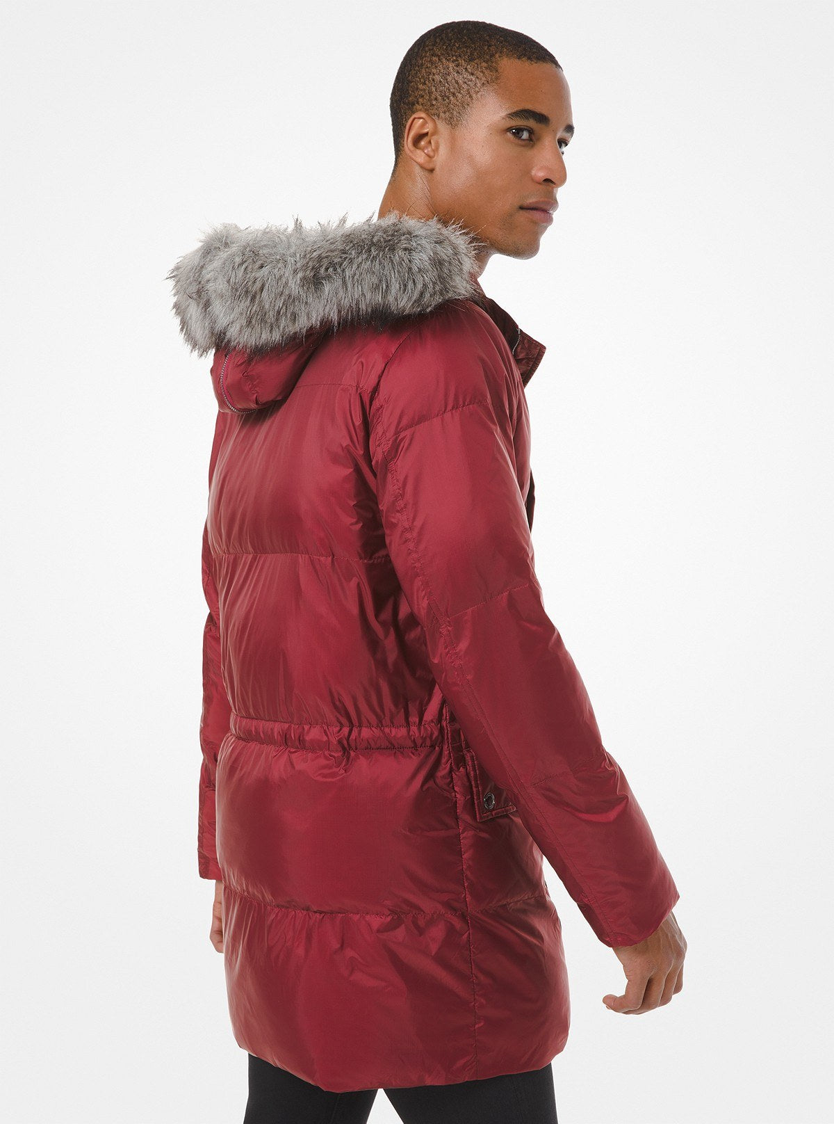 MICHAEL KORS FAUX FUR TRIM NYLON PARKA
