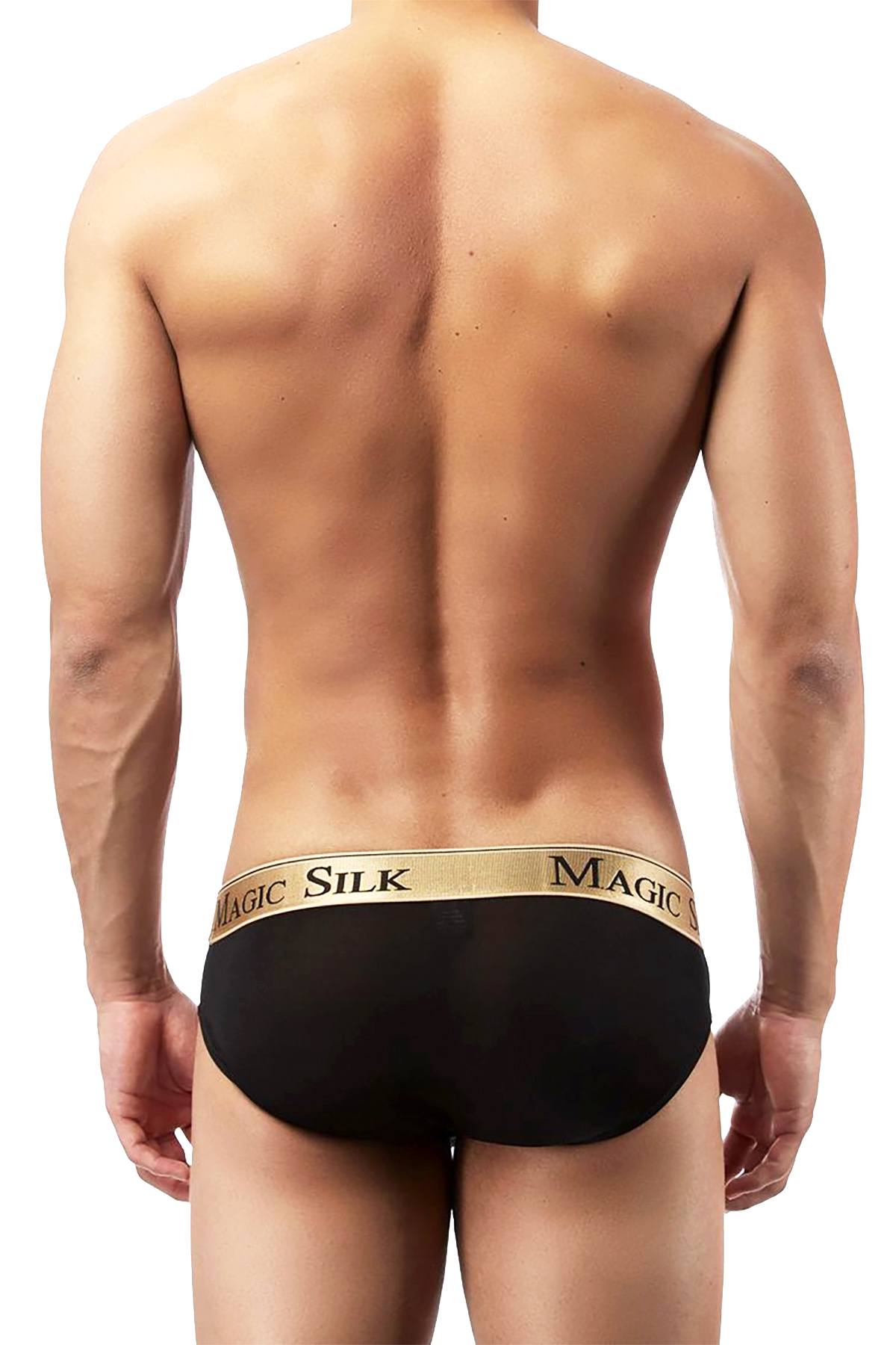 Magic Silk Black Silk-Knit Low-Rise Bikini Brief