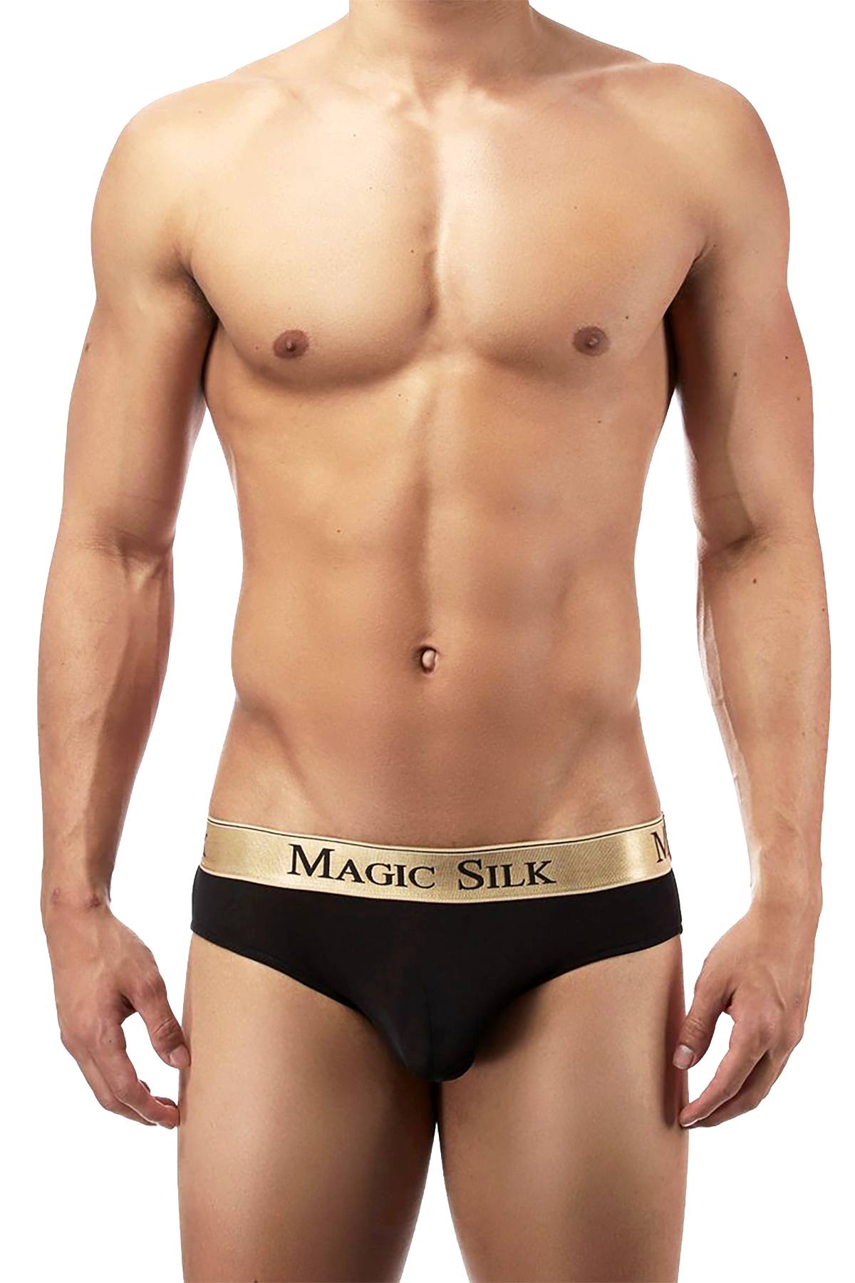 Magic Silk Black Silk-Knit Low-Rise Bikini Brief