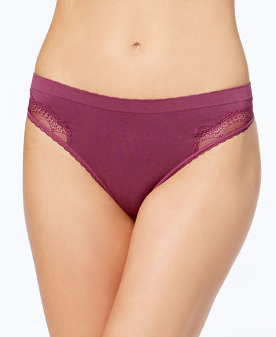 Maidenform Casual Comfort Seamless Thong in Burgundy