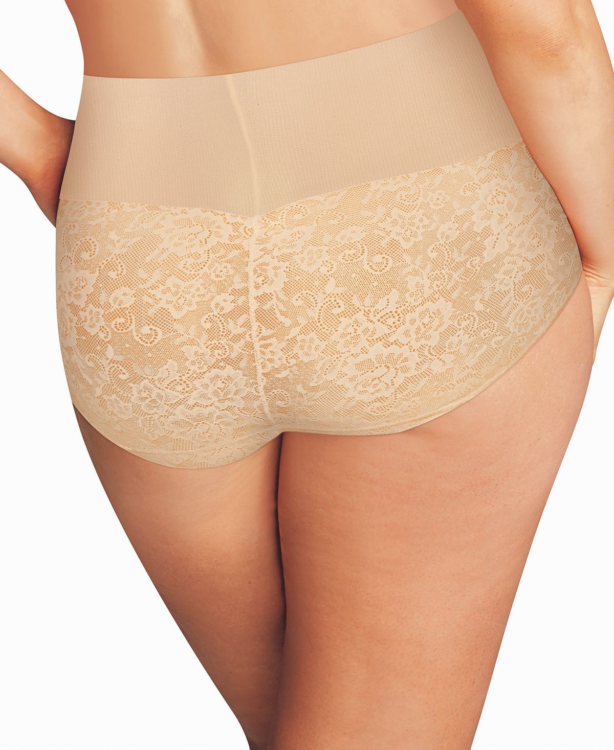 Maidenform Curvy Tame Your Tummy Lace Brief Dm0055 Nude Lace