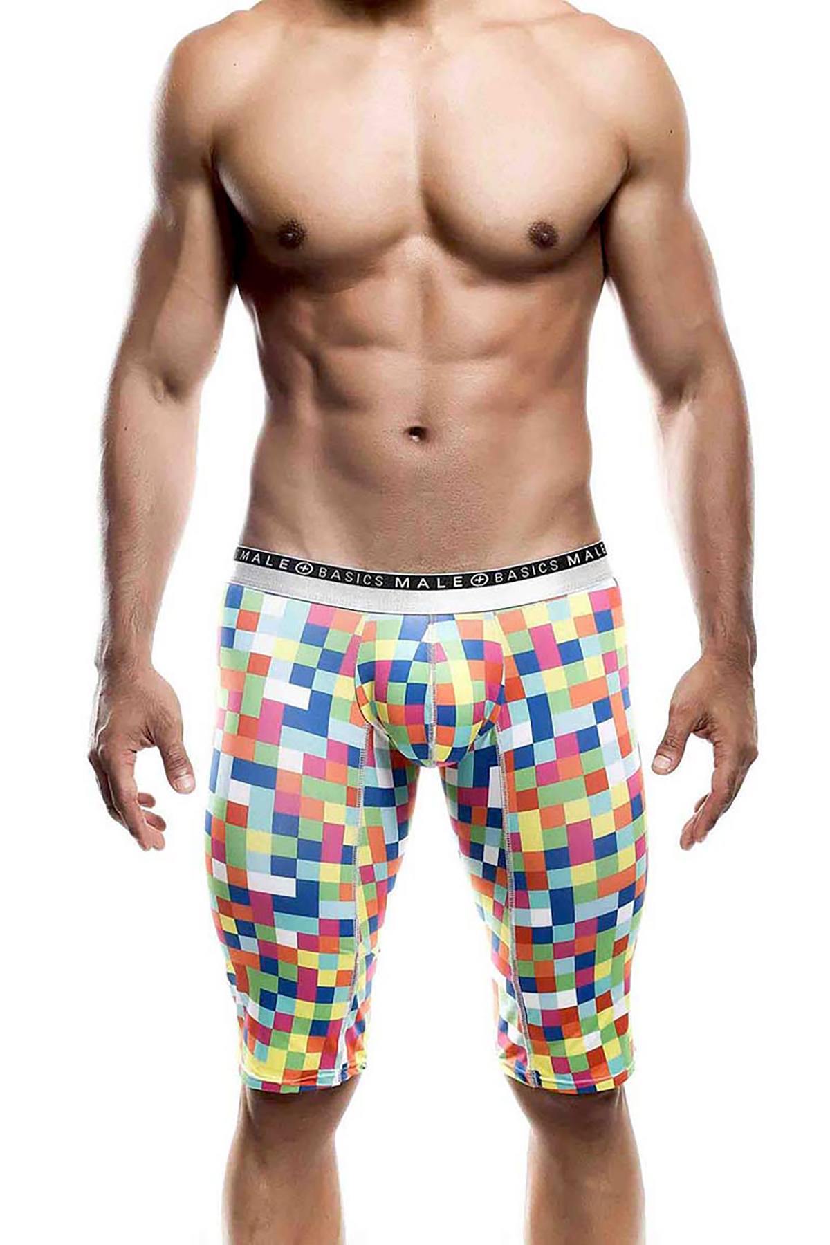 Male Basics Green Pixels Athletic Boxer Brief